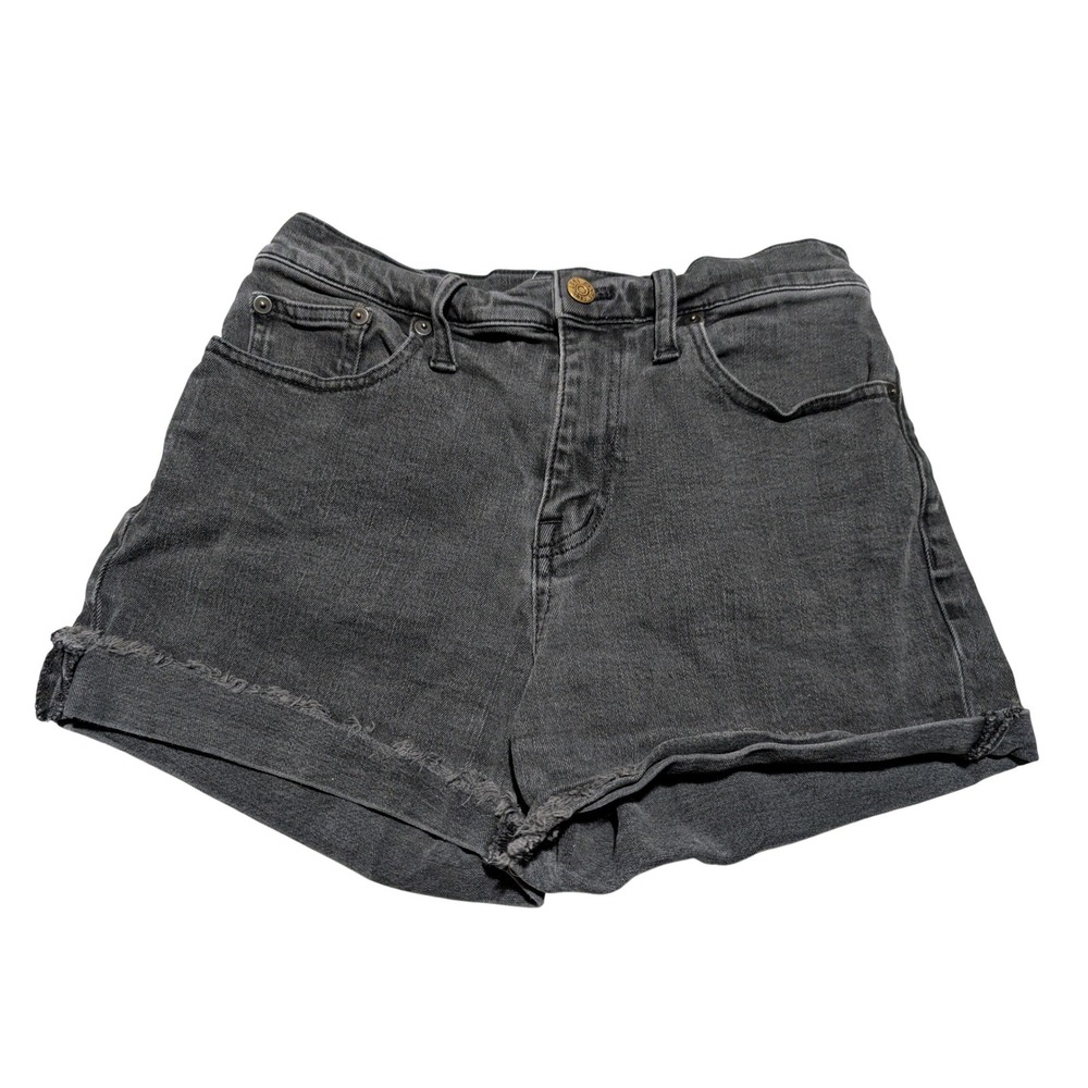 Madewell High Rise Denim Shorts Black Frayed Hem C2732 Womens Size‎ 27